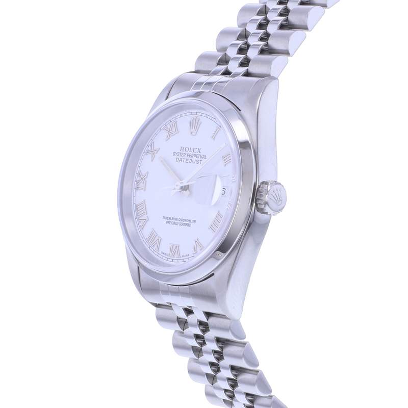 Montre d'occasion ROLEX DateJust 36 homme mouvement automatique certifié (cosc) bracelet acier - vue D2