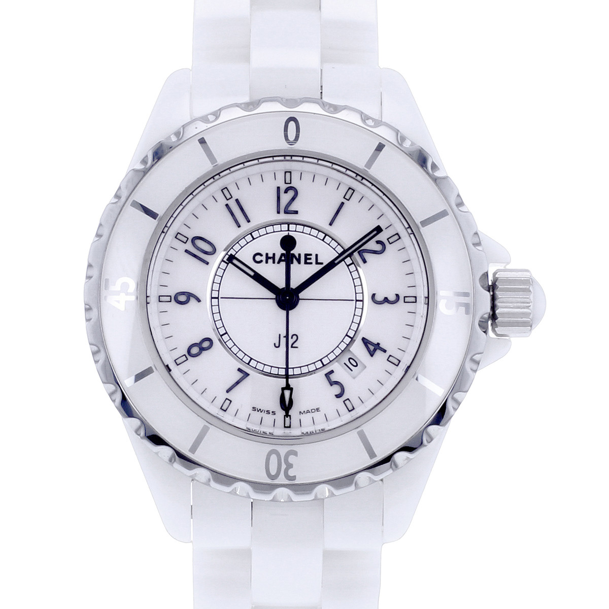 Montre d'occasion CHANEL J12 33 mm femme quartz bracelet céramique - vue D1