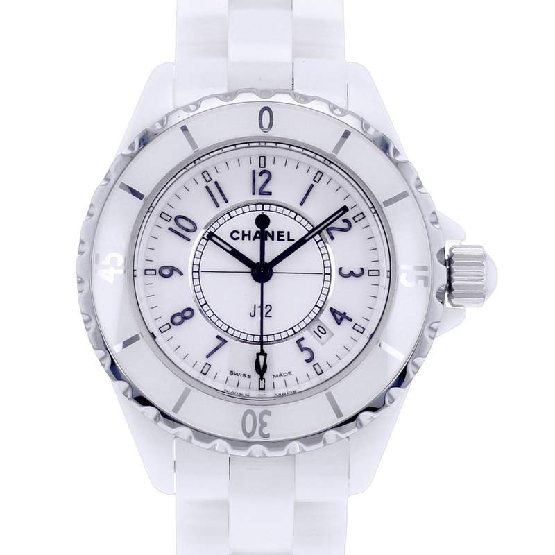 Montre d'occasion CHANEL J12 33 mm femme quartz bracelet céramique - vue D1