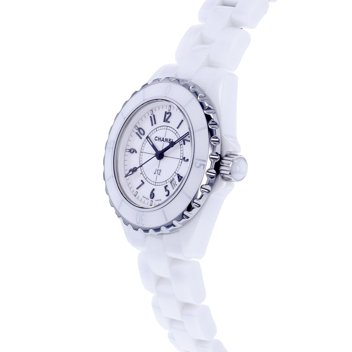 Montre d'occasion CHANEL J12 33 mm femme quartz bracelet céramique - vue D2