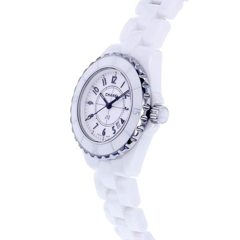 Montre d'occasion CHANEL J12 33 mm femme quartz bracelet céramique - vue D2