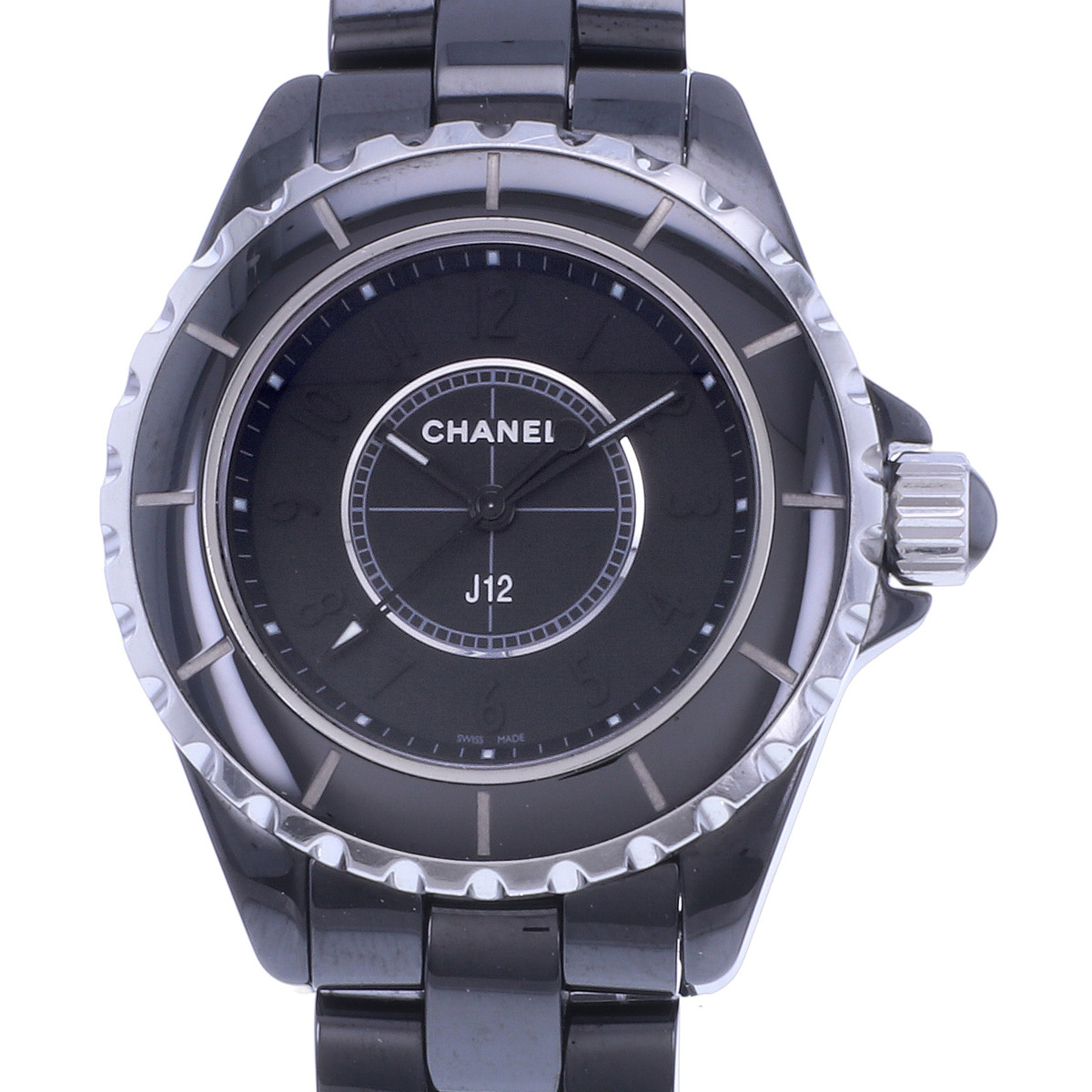 Montre d'occasion CHANEL J12 33 mm Phantom femme quartz bracelet céramique - vue D1