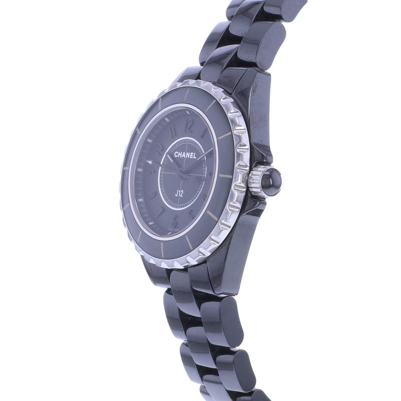 Montre d'occasion CHANEL J12 33 mm Phantom femme quartz bracelet céramique - vue D2