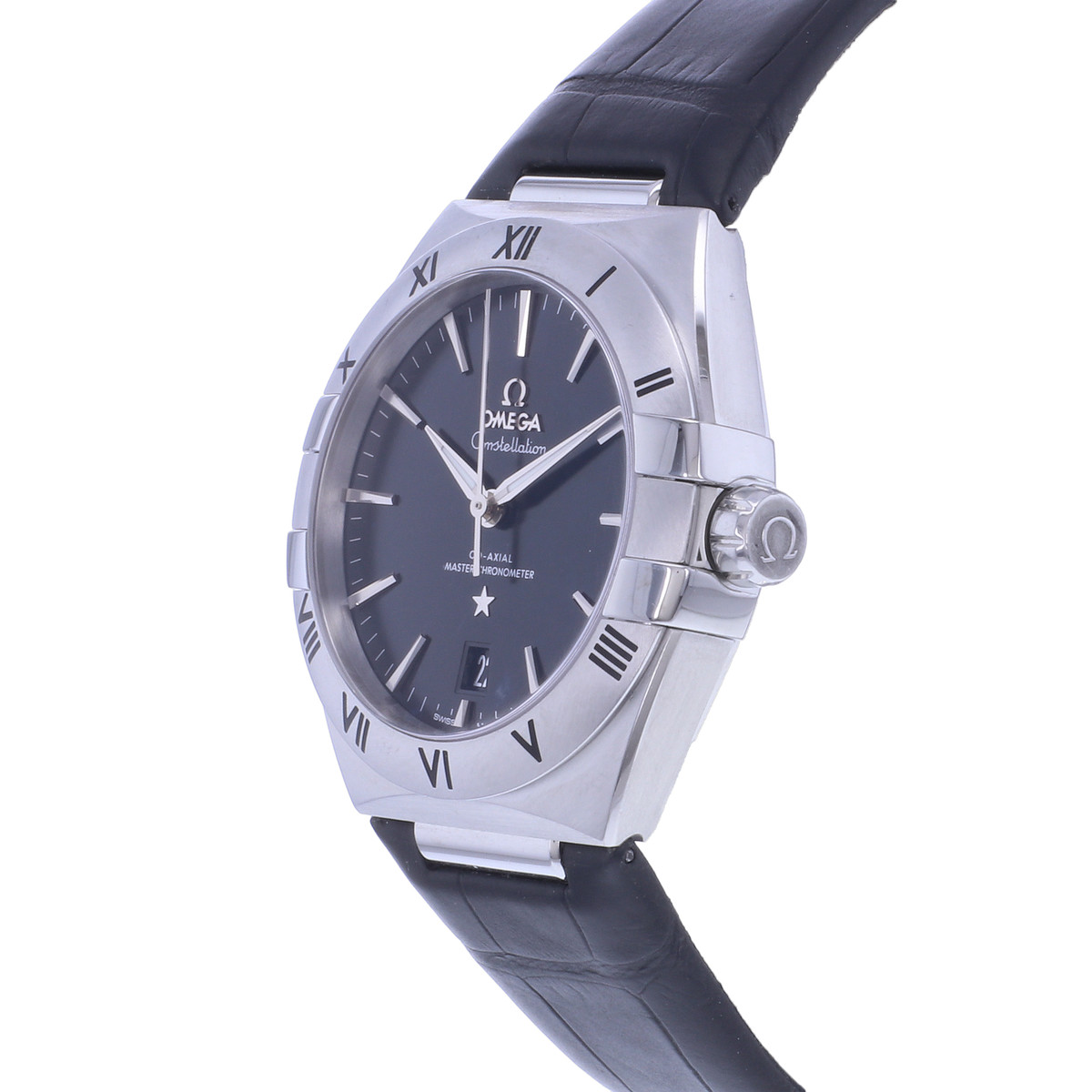 Montre d'occasion OMEGA Constellation homme automatique bracelet cuir d'origine - vue D2