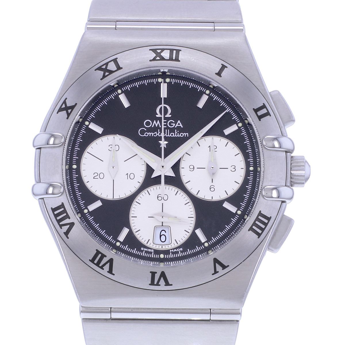 Montre d'occasion OMEGA Constellation Double Eagle homme quartz bracelet acier - vue D1