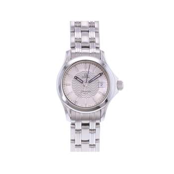 Pre-owned OMEGA Seamaster 120 27mm Women's Quartz Watch with Steel Bracelet