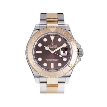 Montre d'occasion ROLEX Yacht-Master 40 homme mouvement automatique certifié (cosc) bracelet or rose 750/000 et acier