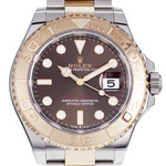 Montre d'occasion ROLEX Yacht-Master 40 homme mouvement automatique certifié (cosc) bracelet or rose 750/000 et acier - vue D1