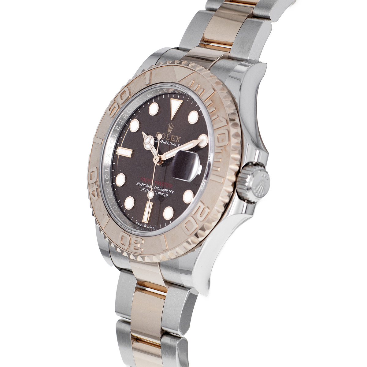 Montre d'occasion ROLEX Yacht-Master 40 homme mouvement automatique certifié (cosc) bracelet or rose 750/000 et acier - vue D2