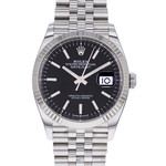 Montre d'occasion ROLEX DateJust 36 homme mouvement automatique certifié (cosc) bracelet acier - vue D1