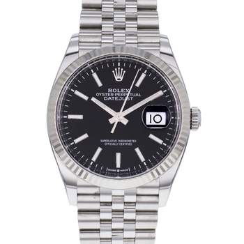 Montre d'occasion ROLEX DateJust 36 homme mouvement automatique certifié (cosc) bracelet acier