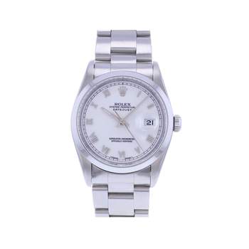 Montre d'occasion ROLEX DateJust 36 homme mouvement automatique certifié (cosc) bracelet acier