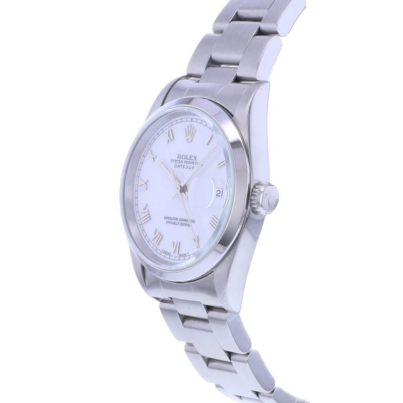 Montre d'occasion ROLEX DateJust 36 homme mouvement automatique certifié (cosc) bracelet acier - vue D2