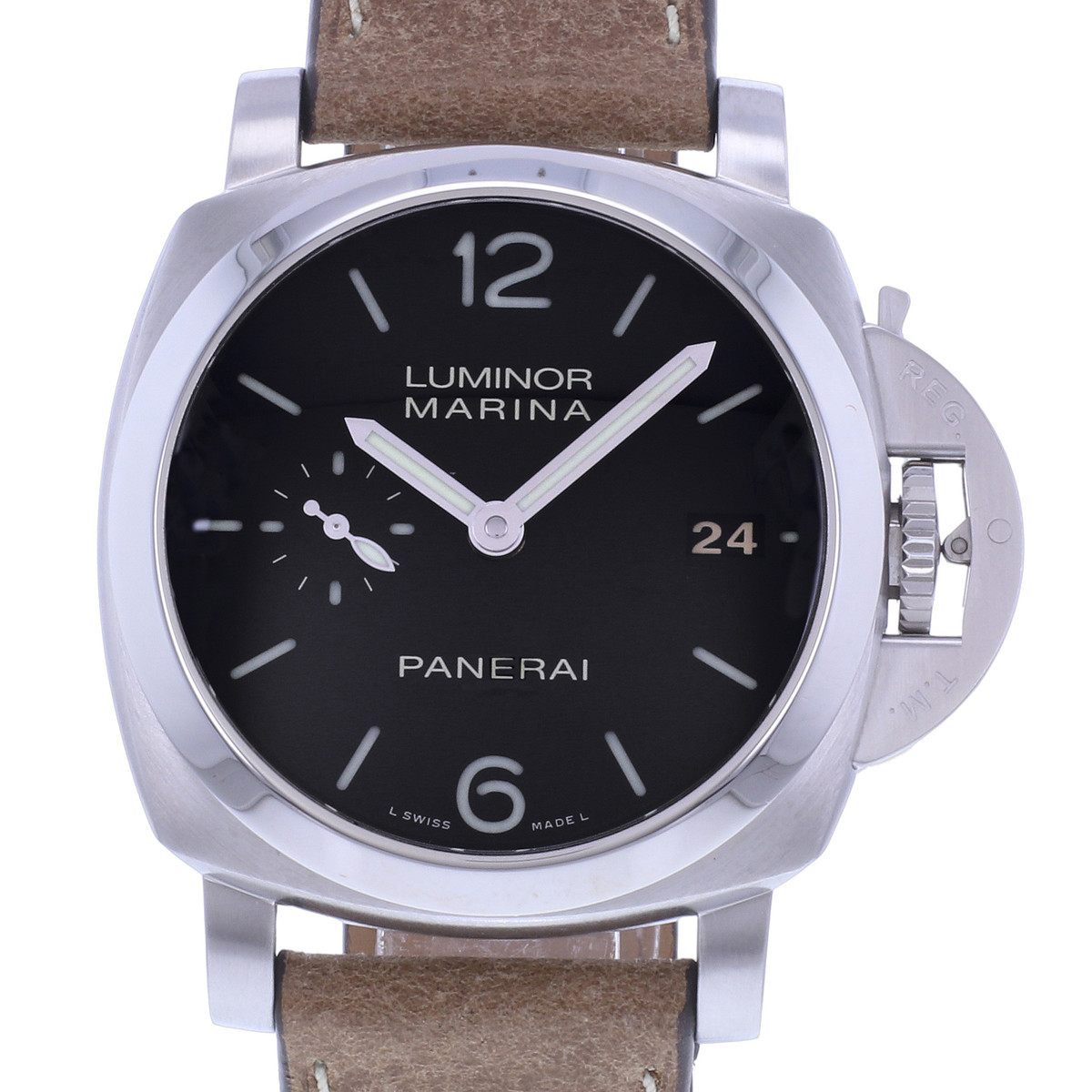 Montre d'occasion PANERAI Luminor Marina 1950 3 Days homme automatique bracelet cuir cresus - vue D1