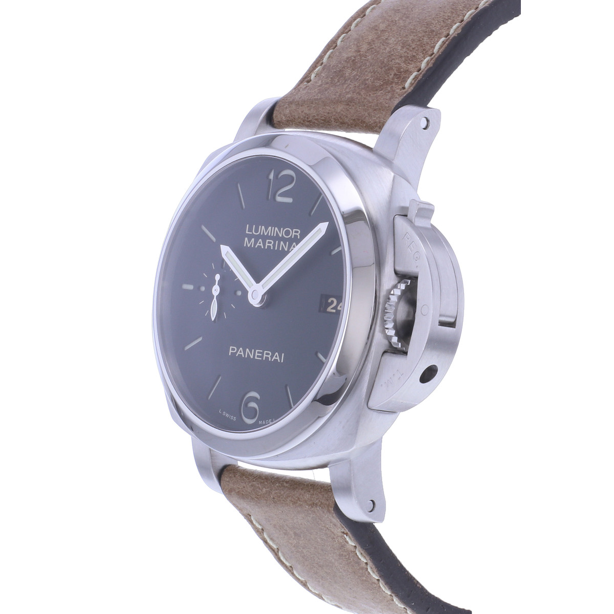 Montre d'occasion PANERAI Luminor Marina 1950 3 Days homme automatique bracelet cuir cresus - vue D2