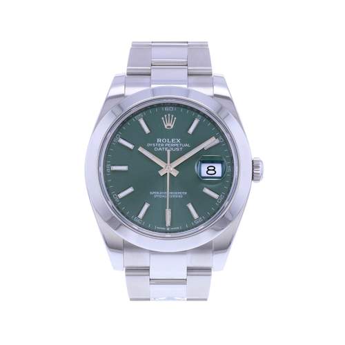 Montre d'occasion ROLEX DateJust 41 Mint homme mouvement automatique certifié (cosc) bracelet acier