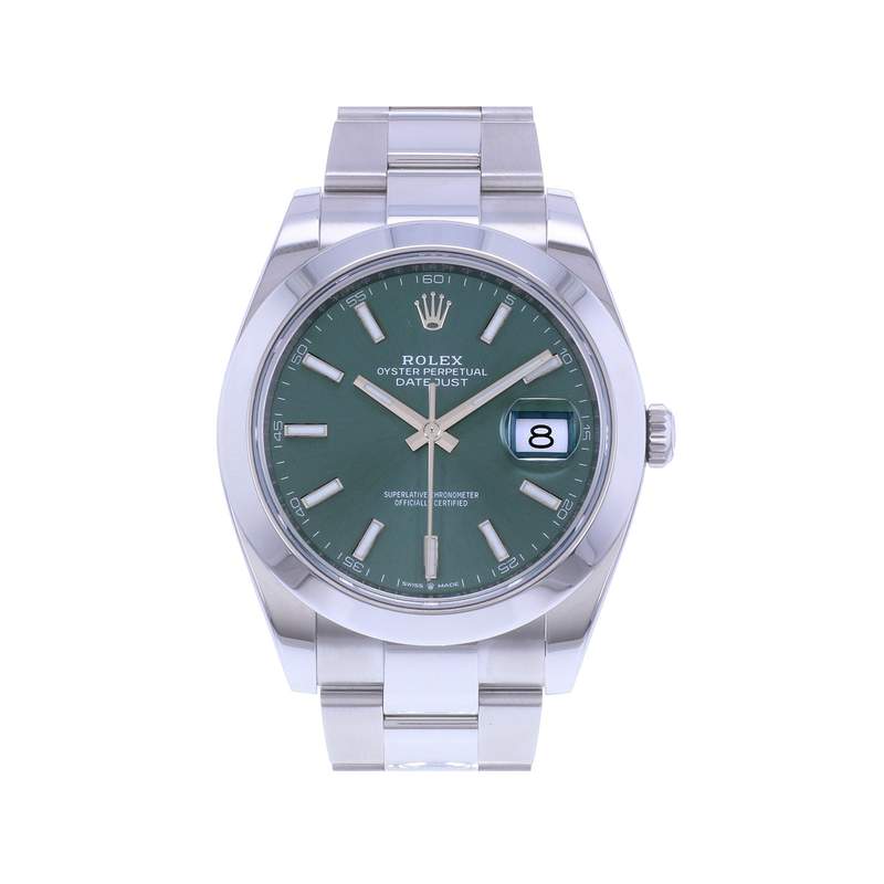 Montre d'occasion ROLEX DateJust 41 Mint homme mouvement automatique certifié (cosc) bracelet acier - vue 1