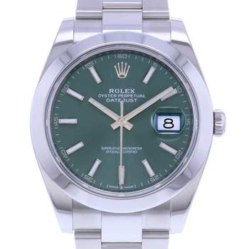 Montre d'occasion ROLEX DateJust 41 Mint homme mouvement automatique certifié (cosc) bracelet acier