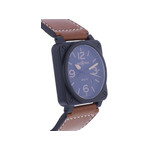 Montre d'occasion BELL & ROSS BR03-92 Heritage homme automatique bracelet cuir d'origine - vue 2
