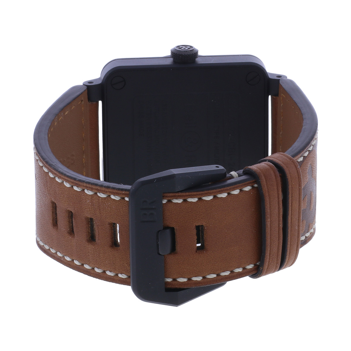 Montre d'occasion BELL & ROSS BR03-92 Heritage homme automatique bracelet cuir d'origine - vue 3