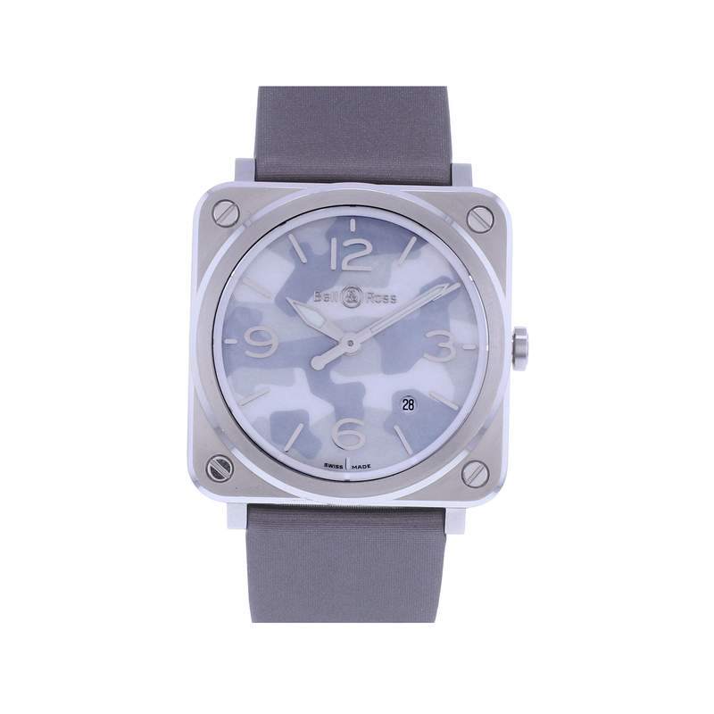 Montre d'occasion BELL & ROSS BRS Camouflage homme quartz bracelet cuir d'origine - vue 1
