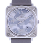Montre d'occasion BELL & ROSS BRS Camouflage homme quartz bracelet cuir d'origine - vue D1