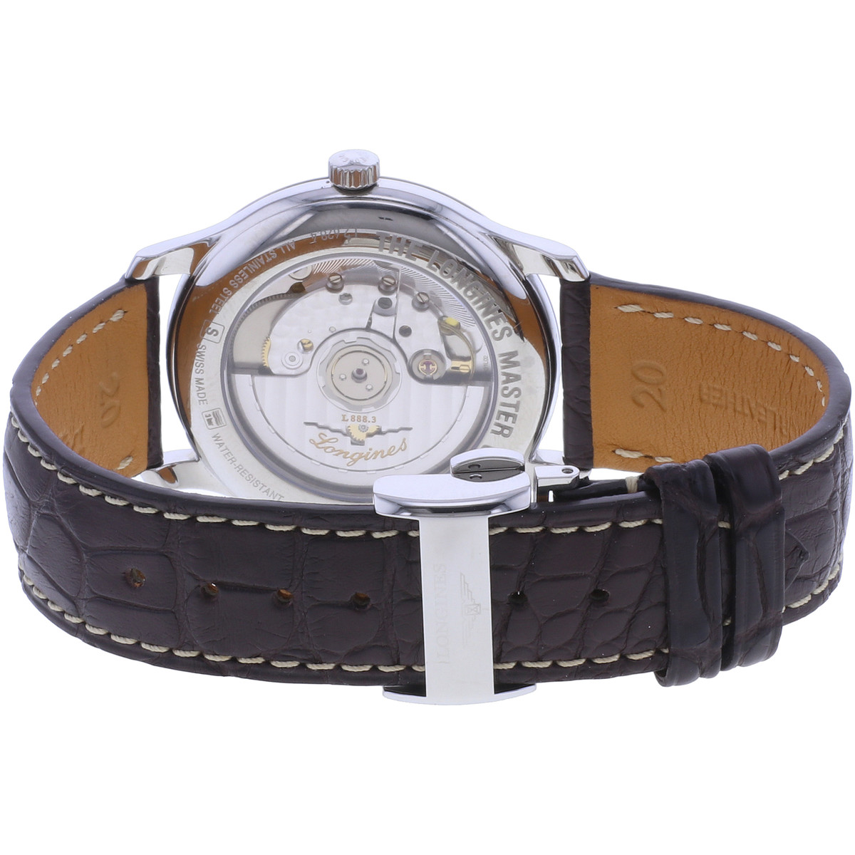 Montre d'occasion LONGINES Master Collection homme automatique bracelet cuir d'origine - vue 3