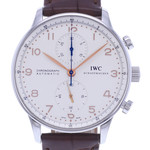 Montre d'occasion IWC Portugaise Chronographe homme automatique bracelet cuir cresus - vue D1