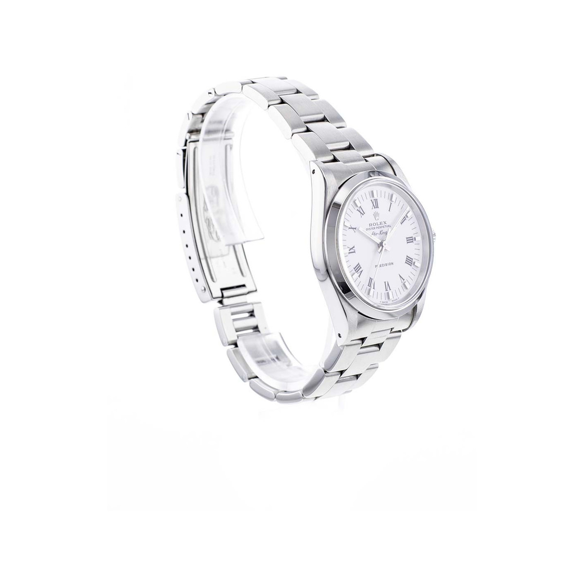 Montre d'occasion ROLEX Air King Precision homme mouvement automatique certifié (cosc) bracelet acier - vue 2