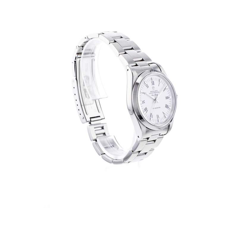 Montre d'occasion ROLEX Air King Precision homme mouvement automatique certifié (cosc) bracelet acier - vue 2