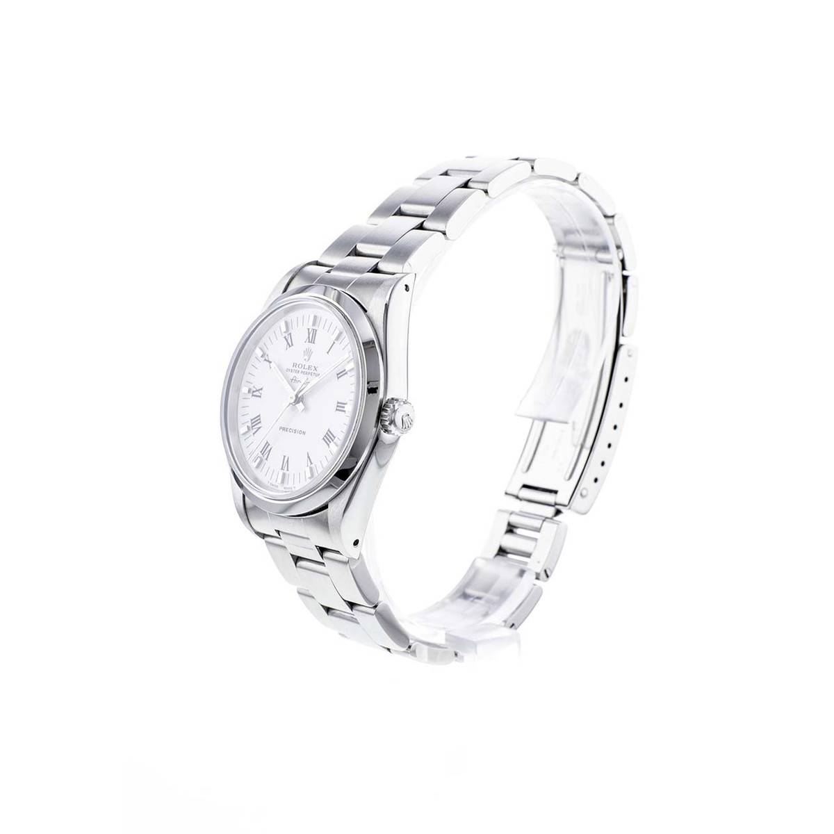 Montre d'occasion ROLEX Air King Precision homme mouvement automatique certifié (cosc) bracelet acier - vue D2