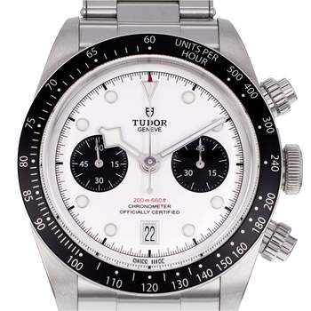 Montre d'occasion TUDOR Black Bay 41 Chronograph homme mouvement automatique certifié (cosc) bracelet acier