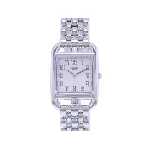 Montre d'occasion HERMES Cape Cod Argent femme quartz bracelet acier