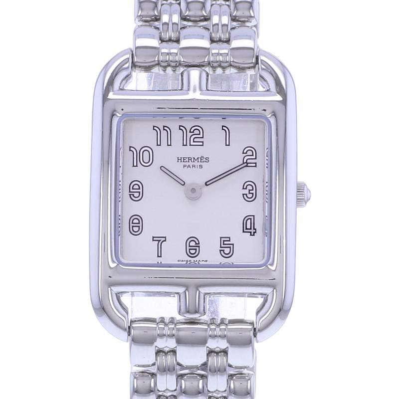 Montre d'occasion HERMES Cape Cod Argent femme quartz bracelet acier - vue D1