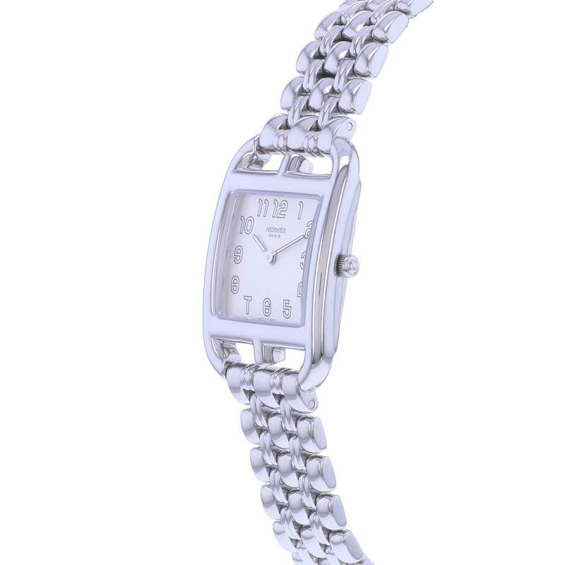Montre d'occasion HERMES Cape Cod Argent femme quartz bracelet acier - vue D2