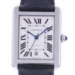 Montre d'occasion CARTIER Tank Solo XL homme automatique bracelet cuir d'origine - vue D1