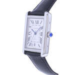 Montre d'occasion CARTIER Tank Solo XL homme automatique bracelet cuir d'origine - vue D2