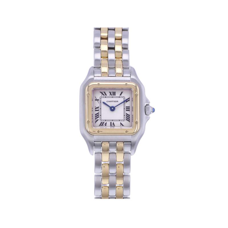 Montre d'occasion CARTIER Panthère Petit Modèle femme quartz bracelet or jaune 750/000 et acier - vue 1