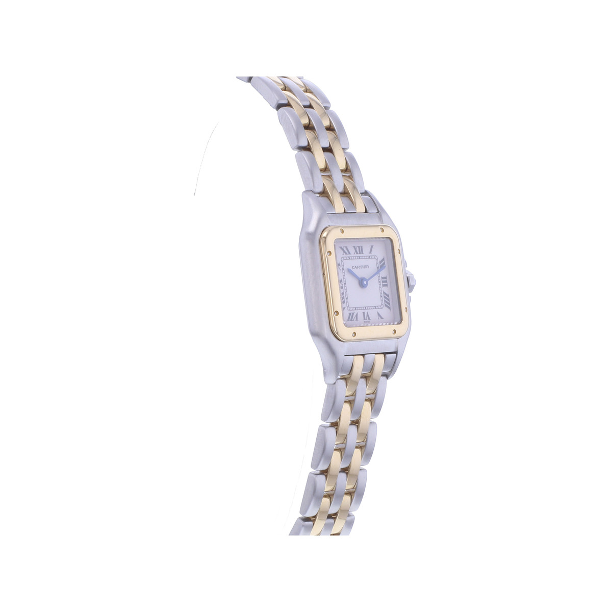 Montre d'occasion CARTIER Panthère Petit Modèle femme quartz bracelet or jaune 750/000 et acier - vue 2