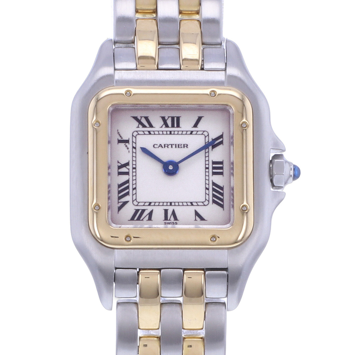 Montre d'occasion CARTIER Panthère Petit Modèle femme quartz bracelet or jaune 750/000 et acier - vue D1