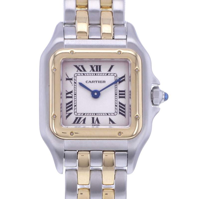 Montre d'occasion CARTIER Panthère Petit Modèle femme quartz bracelet or jaune 750/000 et acier - vue D1
