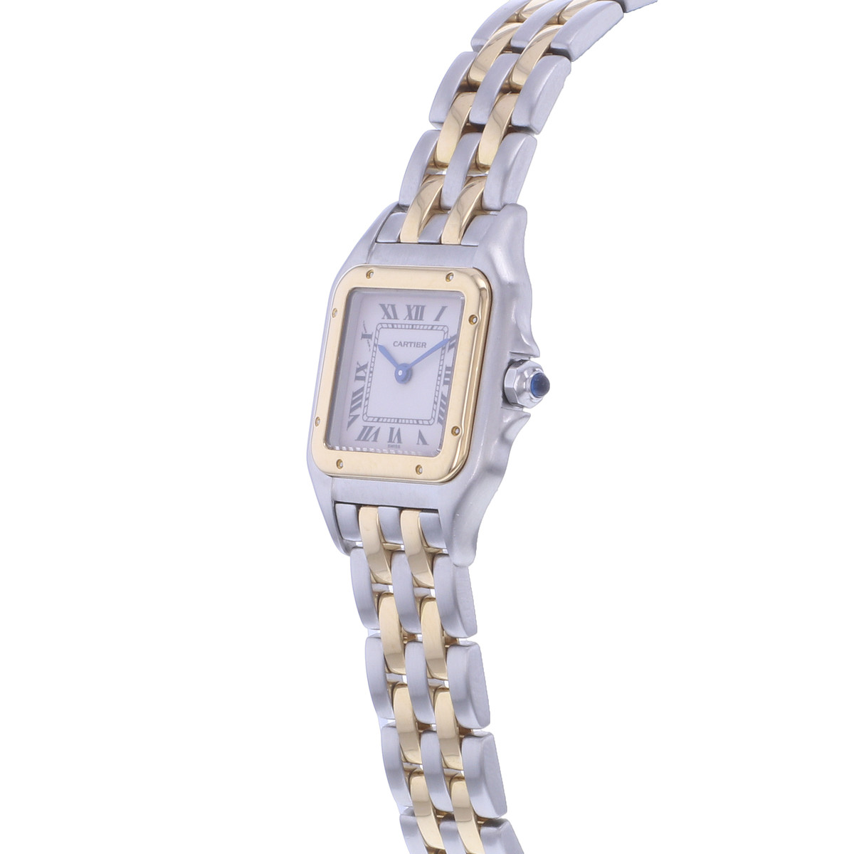 Montre d'occasion CARTIER Panthère Petit Modèle femme quartz bracelet or jaune 750/000 et acier - vue D2