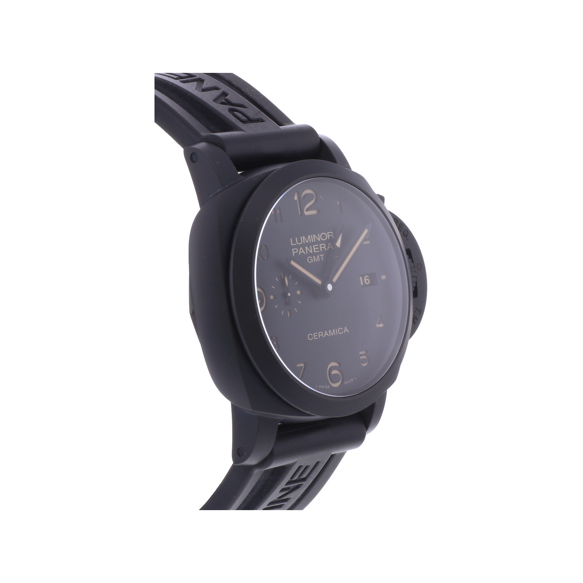 Montre d'occasion PANERAI Luminor GMT 3 Days homme automatique bracelet caoutchouc - vue 2