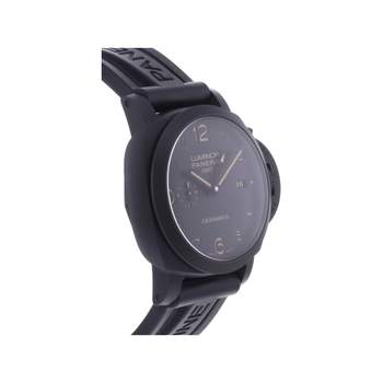 Montre d'occasion PANERAI Luminor GMT 3 Days homme automatique bracelet caoutchouc