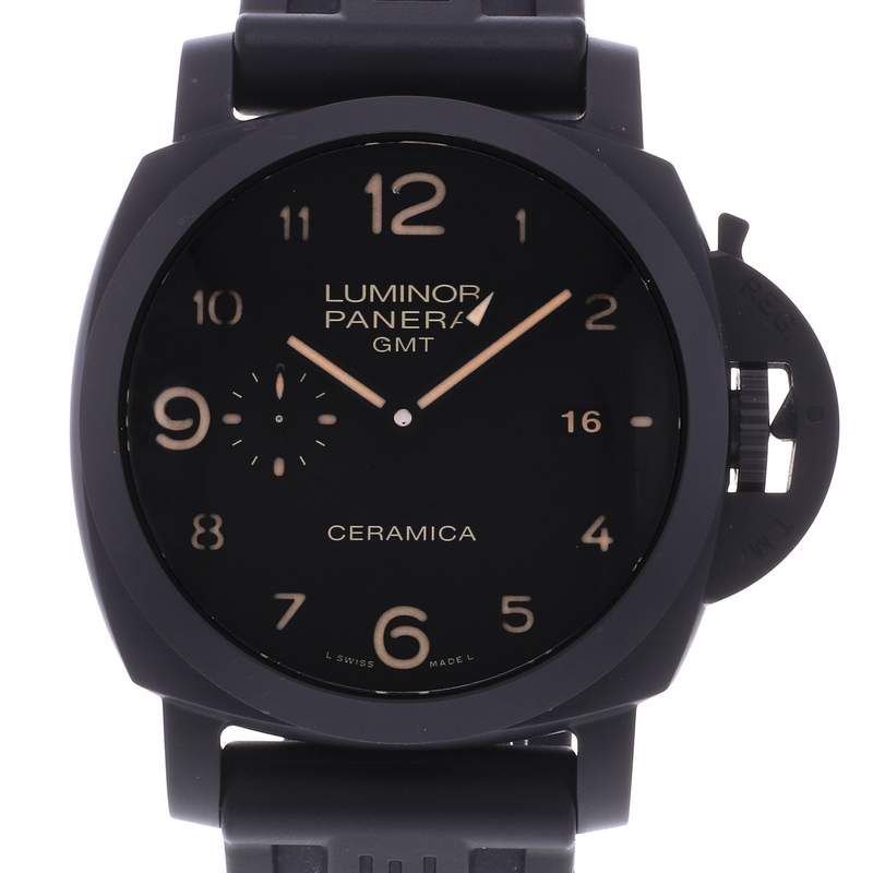 Montre d'occasion PANERAI Luminor GMT 3 Days homme automatique bracelet caoutchouc - vue D1