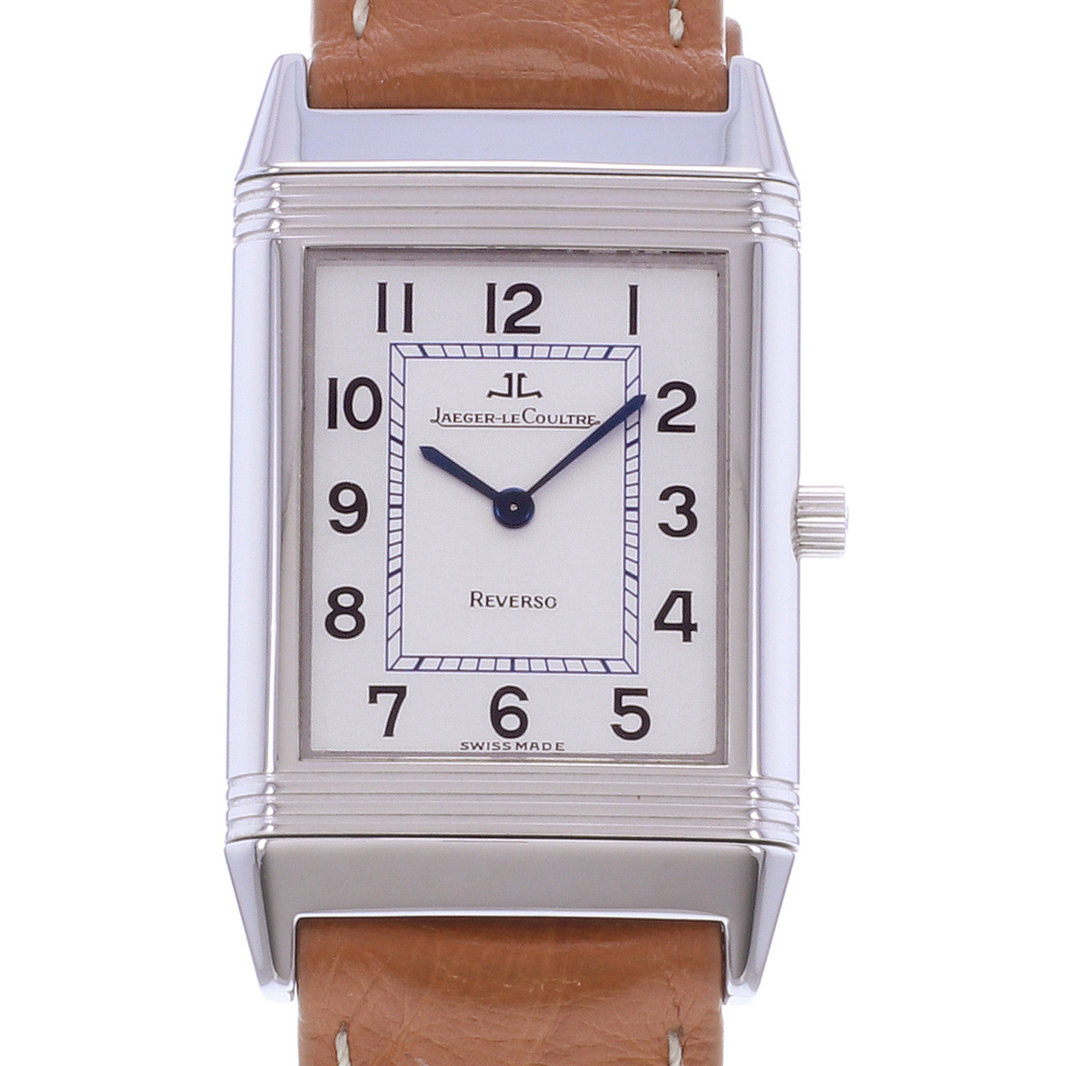 Montre d'occasion JAEGER LECOULTRE Reverso Classique mixte quartz bracelet cuir - vue D1