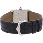 Montre d'occasion CARTIER Must Argent femme quartz bracelet cuir cresus - vue 3