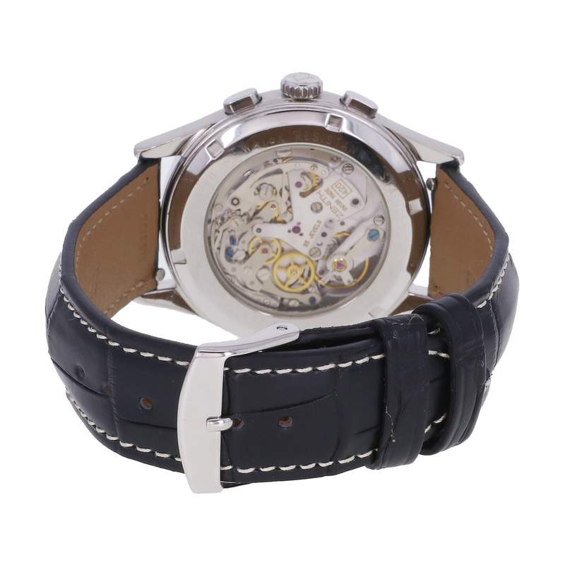 Montre d'occasion ZENITH Prime Chronographe homme mécanique bracelet cuir cresus - vue 3