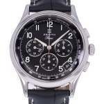 Montre d'occasion ZENITH Prime Chronographe homme mécanique bracelet cuir cresus - vue D1