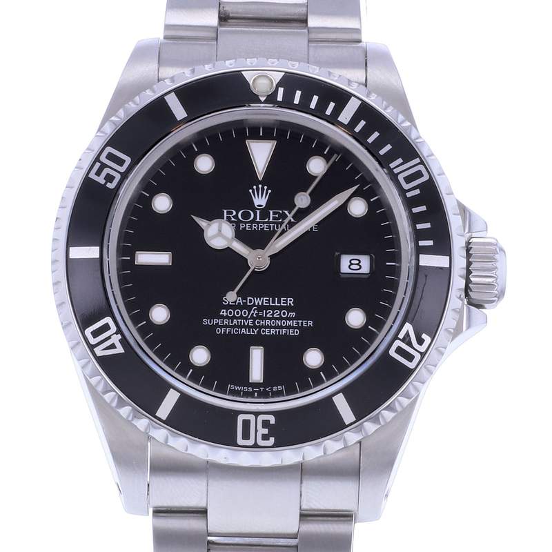 Montre d'occasion ROLEX Sea-Dweller homme mouvement automatique certifié (cosc) bracelet acier - vue D1
